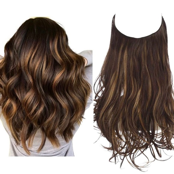 22 inch fish line band halo hair extension main image 4